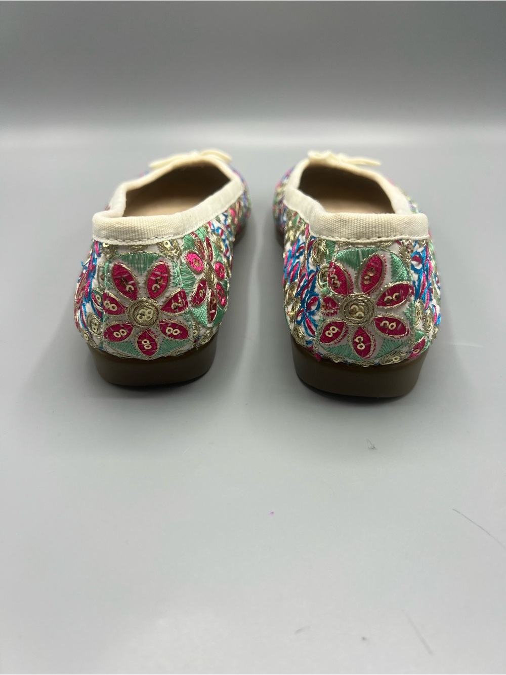 Aerosoles Embroidered Sequin Ballet Flats Floral Slip On Women’s - Picture 4 of 5